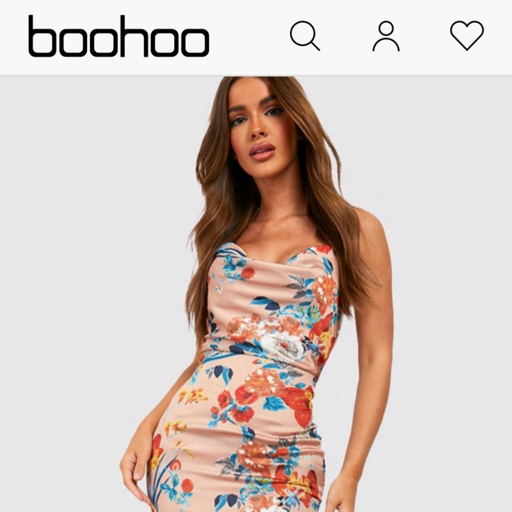 Satin Floral dress